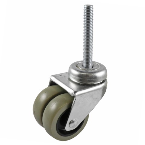 EASYROLL TWIN GREY RUBBER WHEEL EXPBOLT 50MM 